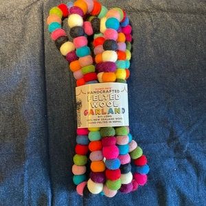 JUMBO Trader Joe’s 9’ Classic Wool Felt Multicolor Garland